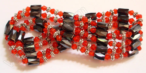 Magnetic Hematite Necklaces - Crystal - Red