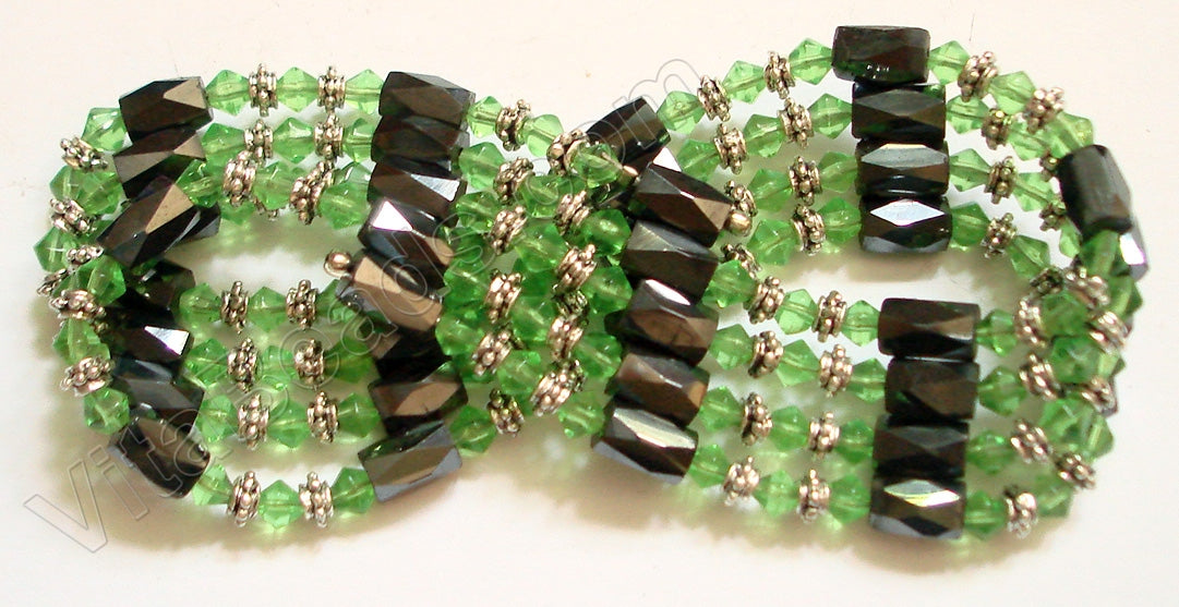 Magnetic Hematite Necklaces - Crystal - Green