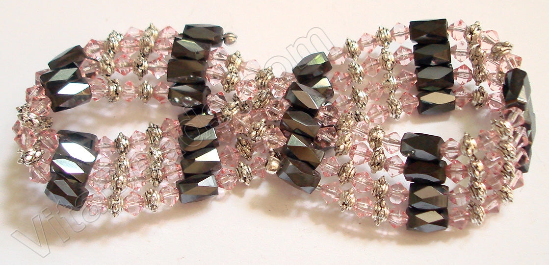 Magnetic Hematite Necklaces - Crystal - Pink