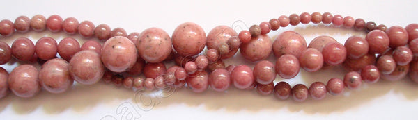 Rhodonite AA  - Smooth Round  16"