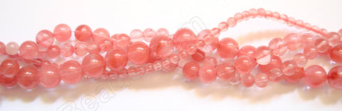 Cherry Quartz - Smooth Round  16"