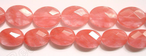 Cherry Quartz - Faceted Oval 16"