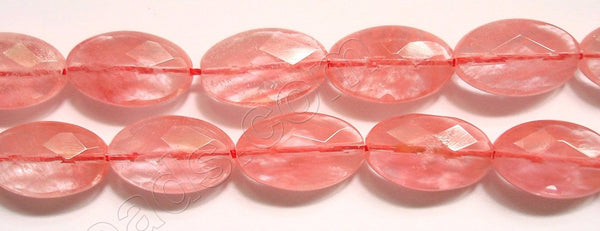 Cherry Quartz - Faceted Oval 16"