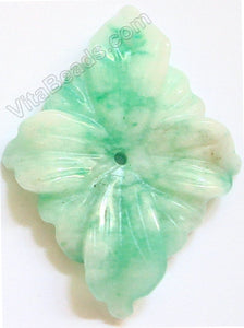 Candy Jade Pendant - Diamond Flower - Light Green