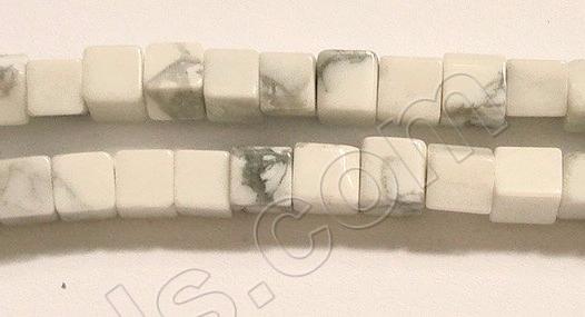 Howlite White -  Cubes  16"