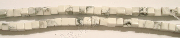 Howlite White -  Cubes  16"