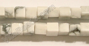 Howlite White -  Cubes  16"