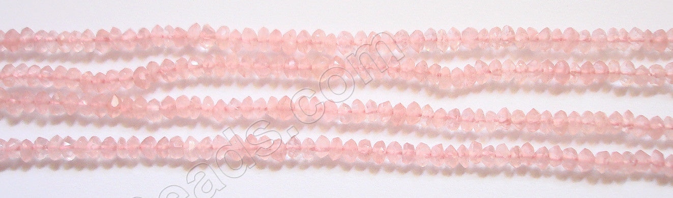 Rose Quartz  -  Faceted Button 14"