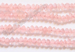 Rose Quartz  -  Faceted Button 14"