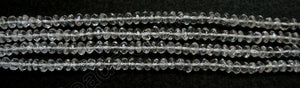 Crystal  -  Faceted Button 14"   4-5mm