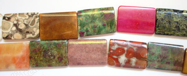 Mixed Stone  -  Puff Rectangles  16"