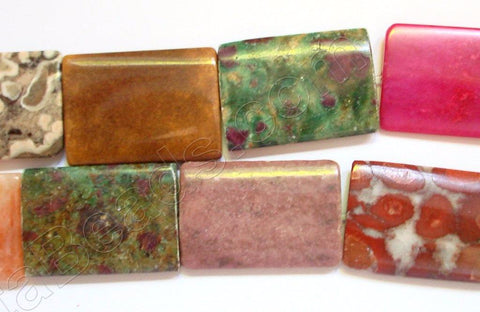 Mixed Stone  -  Puff Rectangles  16"