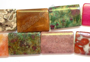 Mixed Stone  -  Puff Rectangles  16"