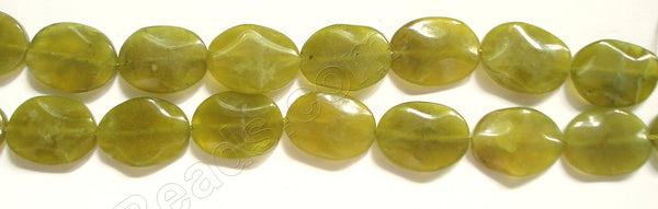 Korea Jade  -  Wave Flat Ovals  16"