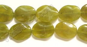 Korea Jade  -  Wave Flat Ovals  16"