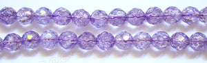 Explosion Natural Crystal (Purple)  -  Faceted Round  16"