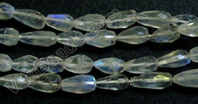 Rainbow Moonstone  -  Faceted Drop 14"   5-10mm