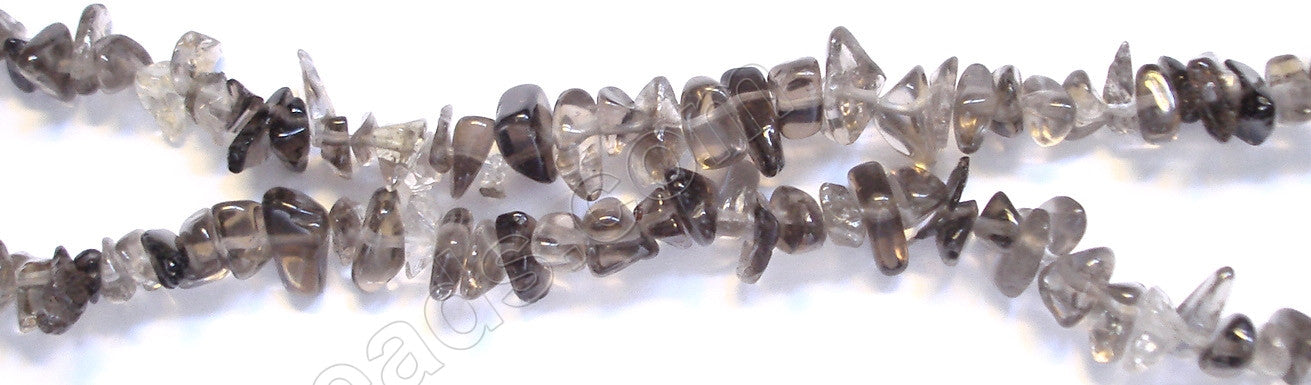 Smoky Quartz (HK)   -  Chips  36"    8 - 10 mm Light