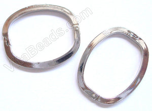 Rhodium Plated Rectangle Clasp