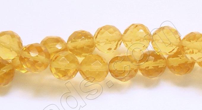 Dark Citrine Crystal  -  Faceted Round  14"