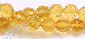 Dark Citrine Crystal  -  Faceted Round  14"