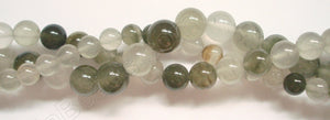 Green Aragonite  -  Smooth Round Beads  16"