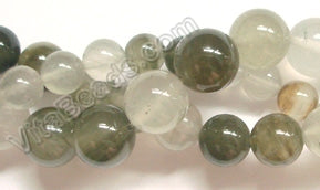 Green Aragonite  -  Smooth Round Beads  16"