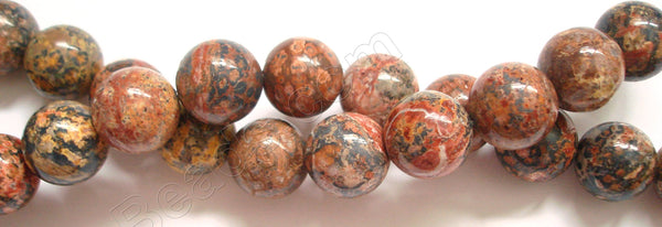 Leopard Skin Jasper (Red) - Smooth Round  16"