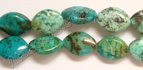 Africa Turquoise - 13x20mm Puff Rice  16"