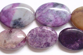 Purple Crazy Lace Agate - Puff Ovals  16"