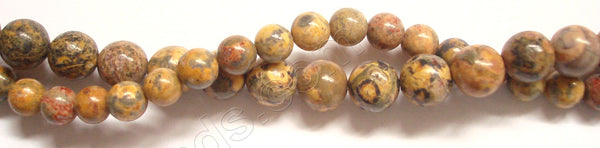 Leopard Skin Jasper (Yellow) - Smooth Round 16"