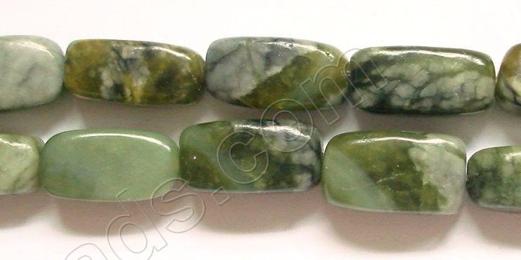 Matrix Jasper  Green -  Small Rectangle Nuggets  16"