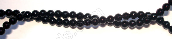 Black Onyx A  -  Small Smooth Round 16"