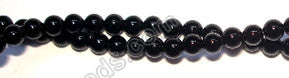 Black Onyx A  -  Small Smooth Round 16"