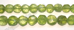 Peridot  -  Faceted Coin  14"    5 mm
