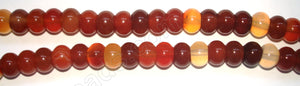 Natural Carnelian  -  Smooth Tyre, Smooth Rondel  16"
