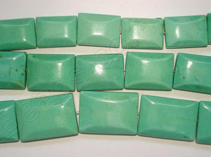 Stablelized Olive Turquoise - Double Edge Puff Rectangle  16"