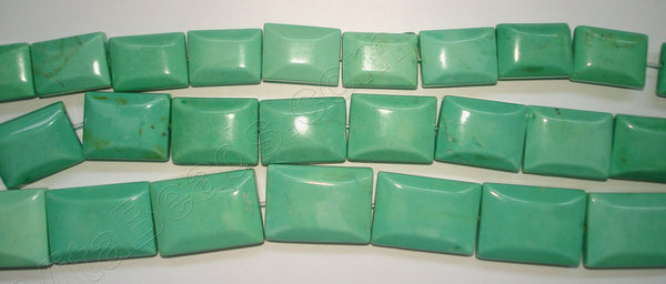 Stablelized Olive Turquoise - Double Edge Puff Rectangle  16"