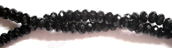 Black Onyx AA  -   Faceted Rondel  16"