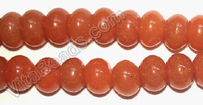 Red Aventurine - Smooth Rondel  16"  8mm