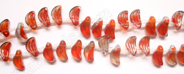 Fire Crystal  - Carved Banana Beads  6"