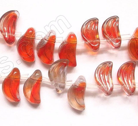 Fire Crystal  - Carved Banana Beads  6"