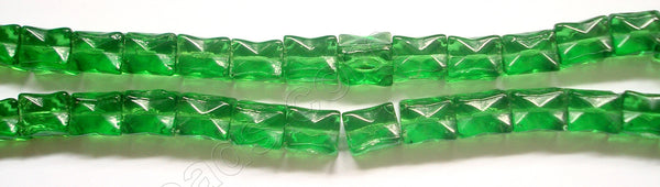 Green Crystal  -  Faceted Cube  8.5"