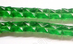 Green Crystal  -  Faceted Cube  8.5"