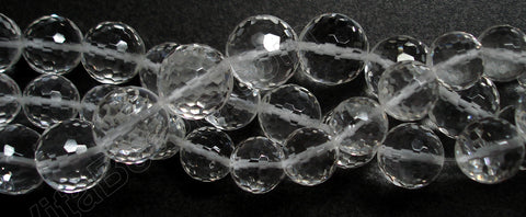 Clear Crystal 043  -  Faceted Round   16"