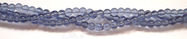 Iolite Crystal Quartz  -  Smooth Round   14"      4 mm