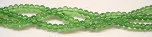 Light Green Crystal Quartz  -  Smooth Round   14"      4 mm