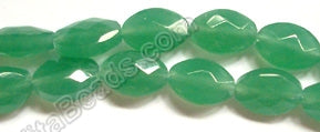 Opaque Sea Green Qtz  -  Faceted Oval  12"