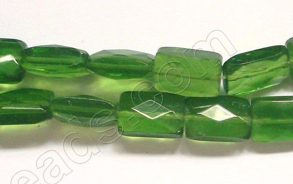 Green Crystal Qtz  -  Faceted Rectangles  12"