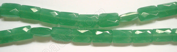 Opaque Sea Green Qtz  -  Faceted Rectangles  12"